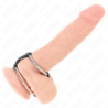 KINK - ANILLO DOBLE PARA PENE DE 3,8 CM A 5 CM CONECTADO POR CUERO