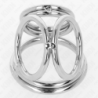 KINK - ANILLO PENE TRIPLE METAL CROMADO 3.8 CM A 5 CM MODELO 1