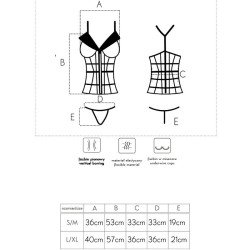 MODA LIVCO CORSETTI - LAURA LC 20215 CORSÉ + TANGA L/XL