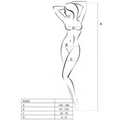 PASSION - WOMAN BS036 BODYSTOCKING NEGRO TALLA ÚNICA