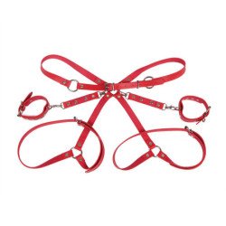 SUBBLIME - 953706 ESPOSAS CON CINTURÓN BONDAGE ROJO TALLA ÚNICA