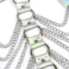 SUBBLIME - 953737 ARNÉS DE PECHO CON ANILLOS Y CADENAS PLATEADO TALLA ÚNICA