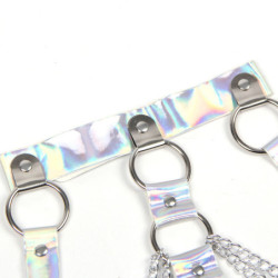 SUBBLIME - 953737 ARNÉS DE PECHO CON ANILLOS Y CADENAS PLATEADO TALLA ÚNICA