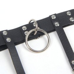 SUBBLIME - 953744 LIGUERO PUNK DE CUERO AJUSTABLE NEGRO TALLA ÚNICA