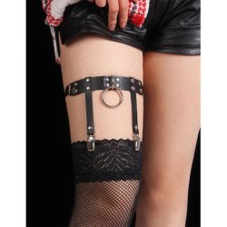 SUBBLIME - 953744 LIGUERO PUNK DE CUERO AJUSTABLE NEGRO TALLA ÚNICA