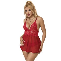 SUBBLIME - 953836 BABYDOLL ESPALDA ABIERTA ROJO S/M