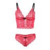 SUBBLIME - 953904 CAMISO DE SEDA Y ENCAJE + BRAGUITAS ROJO L/XL