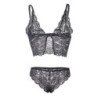 SUBBLIME - 953928 CAMISO DE SEDA Y ENCAJE + BRAGUITAS NEGRO L/XL