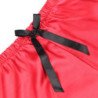 SUBBLIME - 953959 CAMISO DE SEDA CASUAL + PANTALONES DE ENCAJE NEGRO/ROJO TALLA S/M