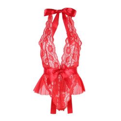 SUBBLIME - 953973 CUERPO SEXY CON VOLANTES + CINTURÓN ROJO S/M