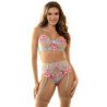 SUBBLIME - 954116 SUJETADOR + BRAGUITAS CON LIGUERO DISEÑO FLORAL AZUL L/XL