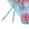 SUBBLIME - 954116 SUJETADOR + BRAGUITAS CON LIGUERO DISEÑO FLORAL AZUL L/XL