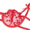 SUBBLIME - 954338 SUJETADOR + TANGA + LIGUEROS ESTAMPADO DE CORAZONES ROJO L/XL
