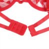 SUBBLIME - 954338 SUJETADOR + TANGA + LIGUERO CON ESTAMPADO DE CORAZONES ROJO L/XL