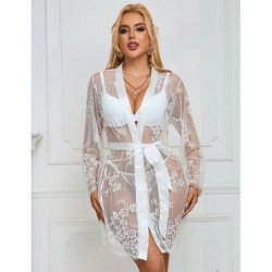 SUBBLIME - 954369 Camisón de manga larga con estampado floral, blanco, talla S/M
