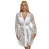 SUBBLIME - 954376 Camisón de manga larga con estampado floral, blanco, talla L/XL