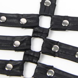 SUBBLIME - 954413 BODY DE CUERO NEGRO PARA BONDAGE L/XL