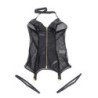 SUBBLIME - 954451 VESTIDO DE MALLA SEXY DE CUERO NEGRO L/XL
