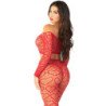 LEG AVENUE - TOP CORTO + MEDIAS ROJAS TALLA ÚNICA