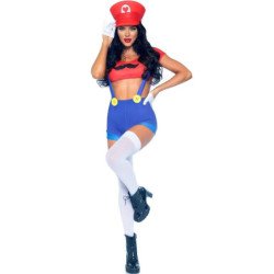 LEG AVENUE - DISFRAZ SEXY DE MARIO BROS ROJO/AZUL M