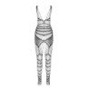 PASSION - BS 102 BODYSTOCKING BLANCO TALLA ÚNICA