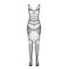 PASSION - BS 102 BODYSTOCKING BLANCO TALLA ÚNICA