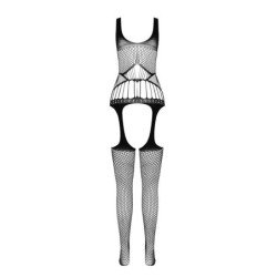 PASSION - BS 106 BODYSTOCKING BLANCO TALLA ÚNICA