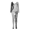 PASSION - BS 107 BODY STOCKING ROJO TALLA ÚNICA