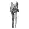 PASSION - BS 107 BODY STOCKING BLANCO TALLA ÚNICA