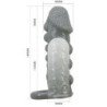 PRETTY LOVE - FUNDA REALISTA PARA EL AGRANDAMIENTO Y RETRASO DEL PENE, GRIS