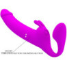 PRETTY LOVE - ZANINI STRAP-ON SIN TIRANTES 10 VIBRACIONES MORADO