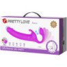 PRETTY LOVE - ZANINI DILDO STRAP-ON SIN ARNES 10 VIBRACIONES MORADO