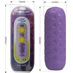 PRETTY LOVE - TWIN BALLS MASTURBADOR MASCULINO MORADO