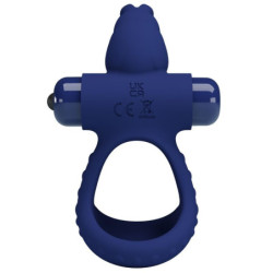 PRETTY LOVE - ANILLO VIBRATORIO DOBLE LUCHITO AZUL CONEJO