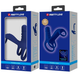 PRETTY LOVE - ANILLO VIBRATORIO ELISH CON EXTENSIÓN AZUL