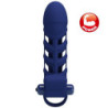 PRETTY LOVE - ANILLO VIBRADOR ALTAF CON FUNDA DE SILICONA AZUL