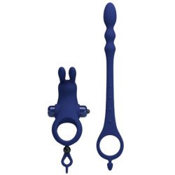 PRETTY LOVE - ANILLO VIBRADOR AYAD RABBIT CON TAPÓN AZUL