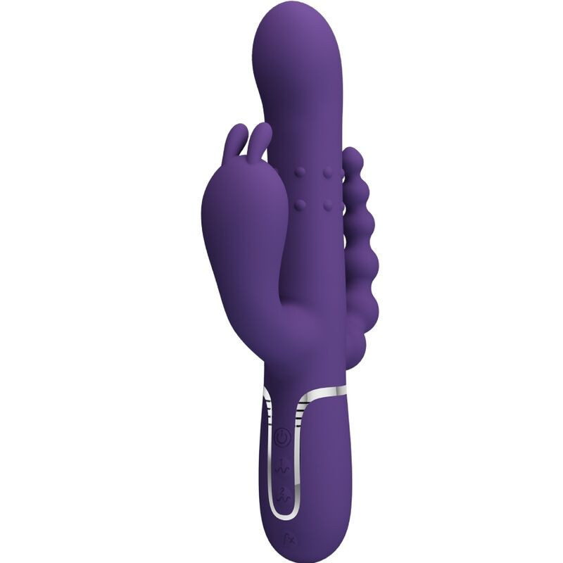 PRETTY LOVE - VIBRADOR TRIPLE MULTIFUNCIÓN CAMMY 4 EN 1 MORADO
