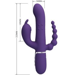 PRETTY LOVE - VIBRADOR TRIPLE MULTIFUNCIÓN CAMMY 4 EN 1 MORADO
