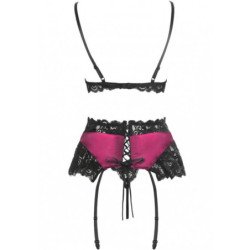 LIVCO CORSETTI FASHION - NAHIR LC 20214 SUJETADOR + BRAGUITA + LIGUERO TALLA S/M