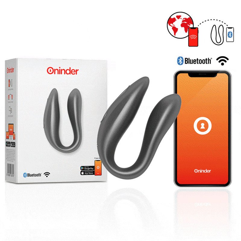 ONINDER - LISBOA BLACK ESTIMULADOR DE PUNTO G Y CLÍTORIS - APLICACIÓN GRATUITA