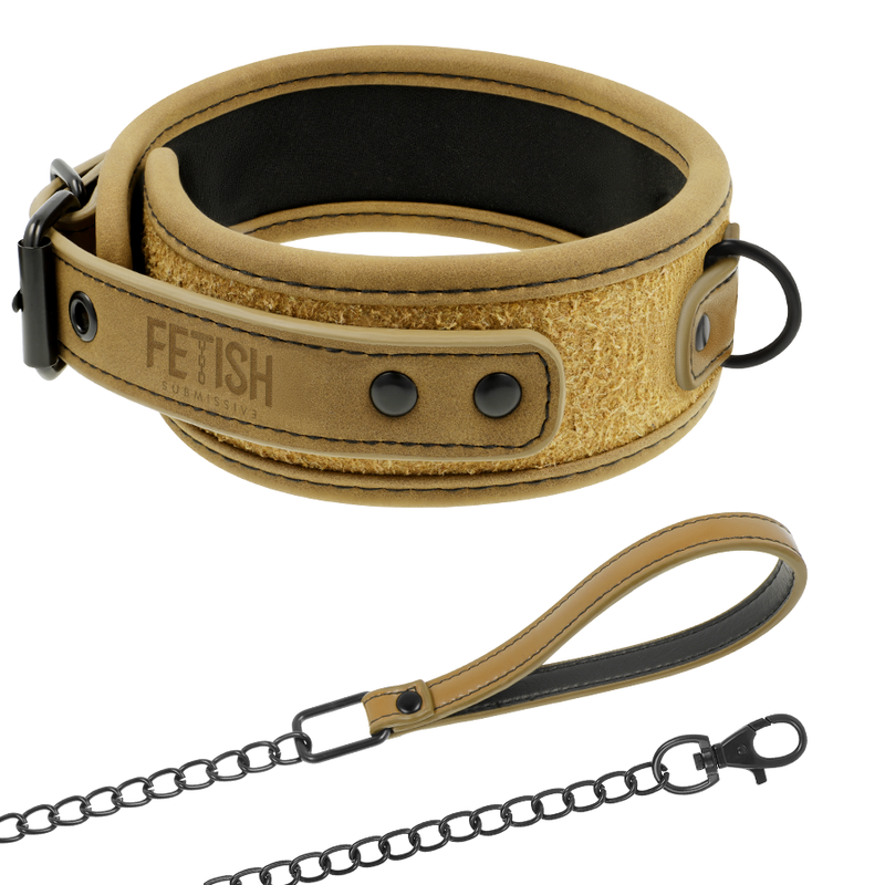 COLLAR CON FORRO DE NEOPRENO Y CADENA, DE ORIGEN FETISH SUBMISSIVE