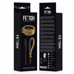 COLLAR CON FORRO DE NEOPRENO Y CADENA, DE ORIGEN FETISH SUBMISSIVE