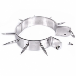 METAL HARD - COLLAR DE ESCLAVA BDSM CON PUNTAS