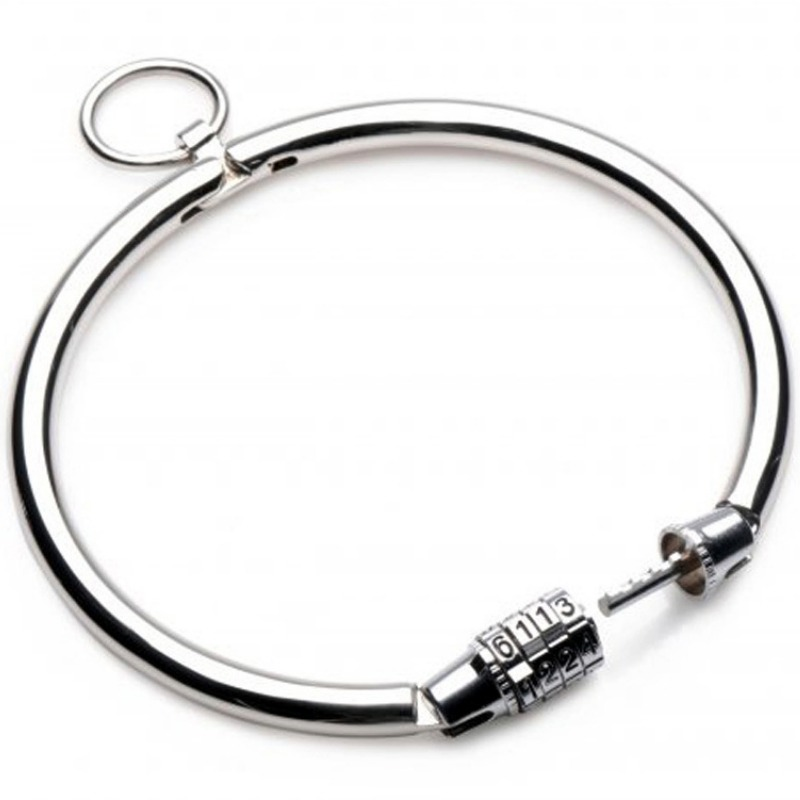 COLLAR DE METAL RESISTENTE - CIERRE COMBINADO DE METAL 12 CM