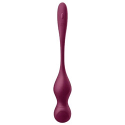 SATISFYER - BOLAS VIBRATORIAS VARIADAS PARA PÁJAROS DEL AMOR APLICACIÓN GRATUITA ROJO VINO