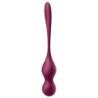 SATISFYER - BOLAS VIBRATORIAS VARIADAS PARA PÁJAROS DEL AMOR APLICACIÓN GRATUITA ROJO VINO