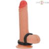 INTENSO - ANILLO DOBLE DE SILICONA PARA PENE BOBBY NEGRO