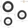 INTENSO - 3 ANILLOS BÁSICOS DE SILICONA PARA PENE NEGRO