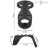 INTENSO - ANILLO PARA PENE DE SILICONA DOBLE THEO, MODELO NEGRO 3